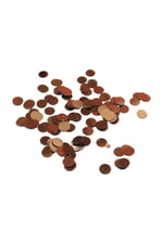 Bakır Bronz 12 mm Yandan Delikli Plastik Pul Payet 30 Gr (Tülbent, Oya, Havlu Malzemesi)