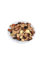 Bakır Bronz 12 mm Yandan Delikli Plastik Pul Payet 30 Gr (Tülbent, Oya, Havlu Malzemesi)
