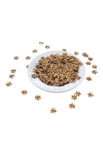 Bakır Yıldız 14 mm Desen Randela Pul Payet 30 Gr (Tülbent, Oya, Havlu Malzemesi)