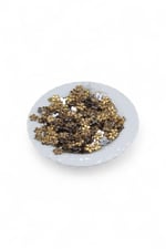 Bal Rengi 10 mm Papatya Desen Dikme Taş (100 Adet)