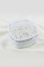 Beyaz 5 mm Cam İnci Boncuk Aksesuar Takı Malzemesi (30 Gr 160 Adet)