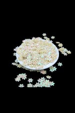Beyaz Janjan 14 mm Randela Pul Payet 25 Gr (Tülbent, Oya, Havlu Malzemesi)