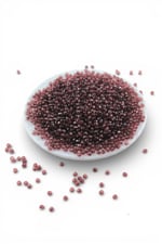 Bordo - Mürdüm Tonları 4 mm Basık Yuvarlak Akrilik Boncuk Aksesuar Takı Malzemesi (25 Gram)