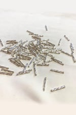Burgulu Boru Gümüş 2x20 mm Boncuk 25 Gr