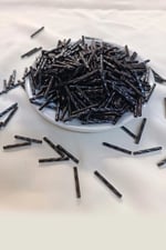 Burgulu Boru Siyah 2x20 mm Boncuk 25 Gr