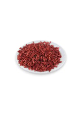 Burgulu Kırmızı Boru 6x2 mm Boncuk 100 Gr