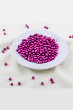 Cam İnci Boncuk 5 mm Fuşya Aksesuar Takı Malzemesi (25 Gr)