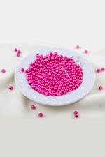 Cam İnci Boncuk 5 mm Fuşya Aksesuar Takı Malzemesi (30 Gr 160 Adet)