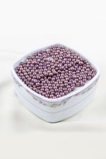 Cam İnci Boncuk 5 mm Karışık 2 Renk Açık Mürdüm Aksesuar Malzemesi (30 Gr 160 Adet)