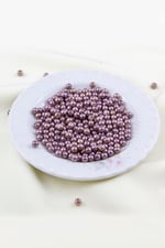 Cam İnci Boncuk 5 mm Karışık 2 Renk Açık Mürdüm Aksesuar Malzemesi (30 Gr 160 Adet)