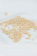Cam İnci Boncuk 5 mm Koyu Krem Aksesuar Takı Malzemesi (25 Gr)