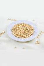 Cam İnci Boncuk 5 mm Koyu Krem Aksesuar Takı Malzemesi (25 Gr)