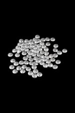 Çift Delikli Gümüş 11 mm Dikme Taş Boncuk (30 Gr 105 Adet)