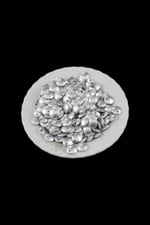 Çift Delikli Gümüş 11 mm Dikme Taş Boncuk (30 Gr 105 Adet)