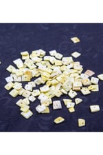 Civciv Sarı Tırtıklı Düz Doğal Taş Boncuk 8-10 mm Boyutlarında (25 Gram Yaklaşık 100 Adet)