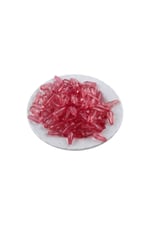 Damla Akrilik Boncuk Pembe 7x18 mm İçten Delikli Boncuk (25 gr 45 Adet)