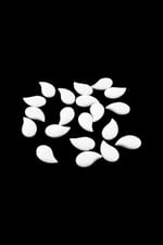 Damla Desen 30x17 mm Beyaz İçten Delikli Takı Boncuk (15 Adet)