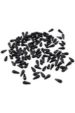 Damla İnci 7x18 mm Siyah Akrilik Boncuk (100 Adet )