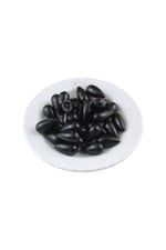 Damla İnci İçten Delikli 12x23 mm Siyah Boncuk (25 gr 16 Adet)