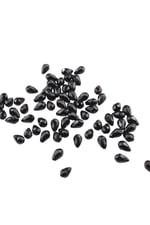 Damla Siyah İçten Delikli 10x14 mm Akrilik Boncuk (25 Gr 34 Adet)