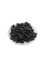 Damla Siyah İçten Delikli 7x12 mm Akrilik Boncuk (25 Gr 90 Adet)