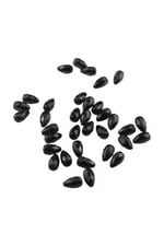 Damla Siyah İçten Delikli 7x14 mm Akrilik Boncuk (25 Gr 70 Adet)