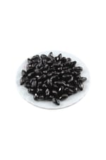 Damla Siyah İçten Delikli 7x14 mm Akrilik Boncuk (25 Gr 70 Adet)