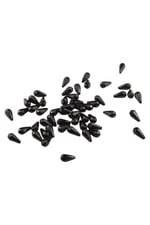 Damla Siyah İçten Delikli 8x13 mm Akrilik Boncuk (25 Gr 60 Adet)