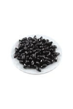Damla Siyah İçten Delikli 8x14 mm Akrilik Boncuk (25 Gr 40 Adet)