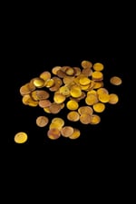 Doğal Sarı 14 mm Yandan Delikli Plastik Pul Payet 30 Gr (Tülbent, Oya, Havlu Malzemesi)