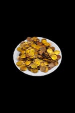 Doğal Sarı 14 mm Yandan Delikli Plastik Pul Payet 30 Gr (Tülbent, Oya, Havlu Malzemesi)