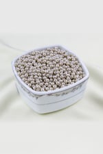 Ekru 5 mm Cam İnci Boncuk Aksesuar Takı Malzemesi (30 Gr 160 Adet)
