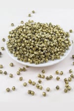 Eskitme Gold 6 mm Piramit Özel Desen Boncuk Aksesuar Takı Malzemesi (25 Gram)