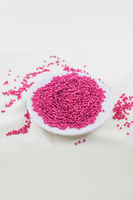 Fuşya 3 mm Plastik İnci Boncuk Takı Aksesuar Malzemesi (25 Gr)