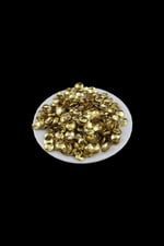 Gold 10 mm Bombeli Pirinç Metal Pul Payet (30 Gr 80 Adet)