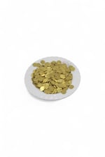 Gold 10 mm Çift Delikli Pirinç Pul Payet (30 Gr 95 Adet)