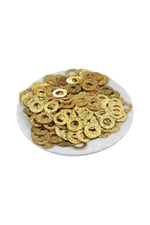 Gold 14 mm Janjanlı (Lazerli) Plastik Pul Payet 30 Gr (Tülbent, Oya, Abiye, Havlu Malzemesi)
