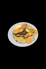 Gold 20 mm Yandan Delikli Plastik Pul Payet 30 Gr (Tülbent, Oya, Havlu Malzemesi)