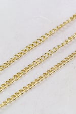Gold 3 mm Zincir Aksesuar Takı Malzemesi 2 Metre