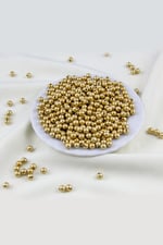 Gold Kaplama 6 mm CCB Ekose Desen Plastik İnci Boncuk Aksesuar Malzemesi (20 Gr)
