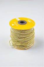 Gold Kasa SS12 3 mm Kristal Taşlı Şerit Zincir (4 Metre)