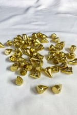 Gold Rengi 10x15 mm Çivi Model Dikme Taş Boncuk (25 Adet)