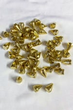 Gold Rengi 10x15 mm Çivi Model Dikme Taş Boncuk (25 Adet)