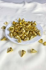 Gold Rengi 10x15 mm Çivi Model Dikme Taş Boncuk (25 Adet)