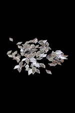 Gümüş 10x20 mm Baklava Desen Plastik Pul Payet 30 Gr (Tülbent, Oya, Havlu Malzemesi)