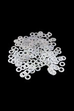Gümüş 12 mm Lazerrli Plastik Pul Payet 30 Gr (Tülbent, Oya, Abiye, Havlu Malzemesi)