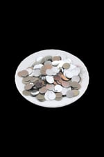 Gümüş 12 mm Yandan Delikli Plastik Pul Payet 30 Gr (Tülbent, Oya, Havlu Malzemesi)