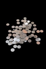 Gümüş 12 mm Yandan Delikli Plastik Pul Payet 30 Gr (Tülbent, Oya, Havlu Malzemesi)