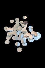 Gümüş 20 mm Yandan Delikli Plastik Pul Payet 30 Gr (Tülbent, Oya, Havlu Malzemesi)