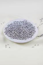 Gümüş 3 mm Plastik İnci Boncuk Takı Aksesuar Malzemesi (25 Gr)